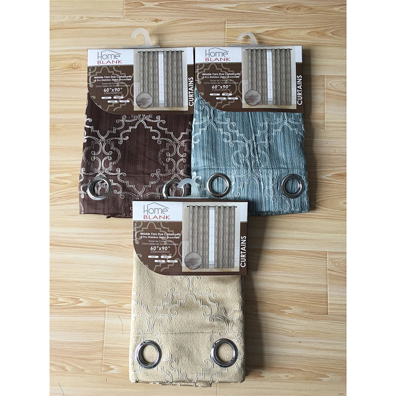 100% polyester atmosphere fashion curtain polyester jacquard curtain for living room and hotel