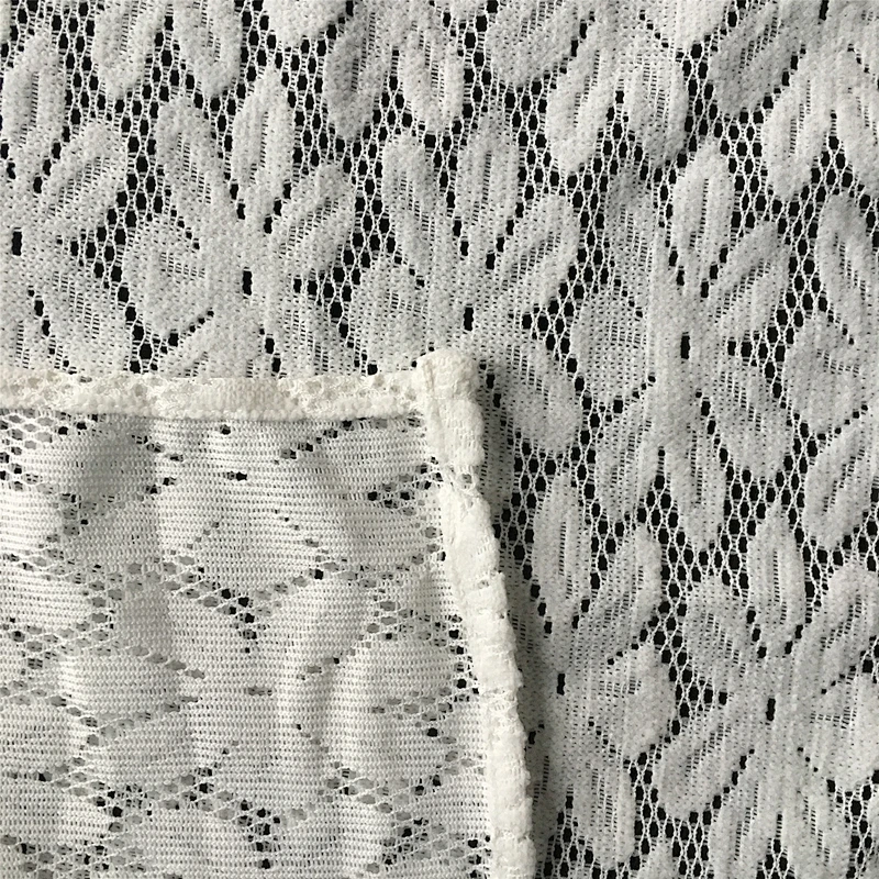 Ready Made  Classic Bestseller White Mesh Hollow Lace Window Curtain For Bedroom