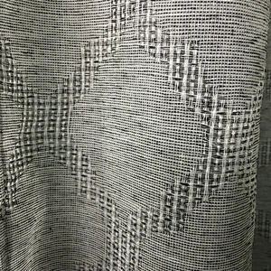 the geometric design linen looked 100%polyester hot selling sheer curtain