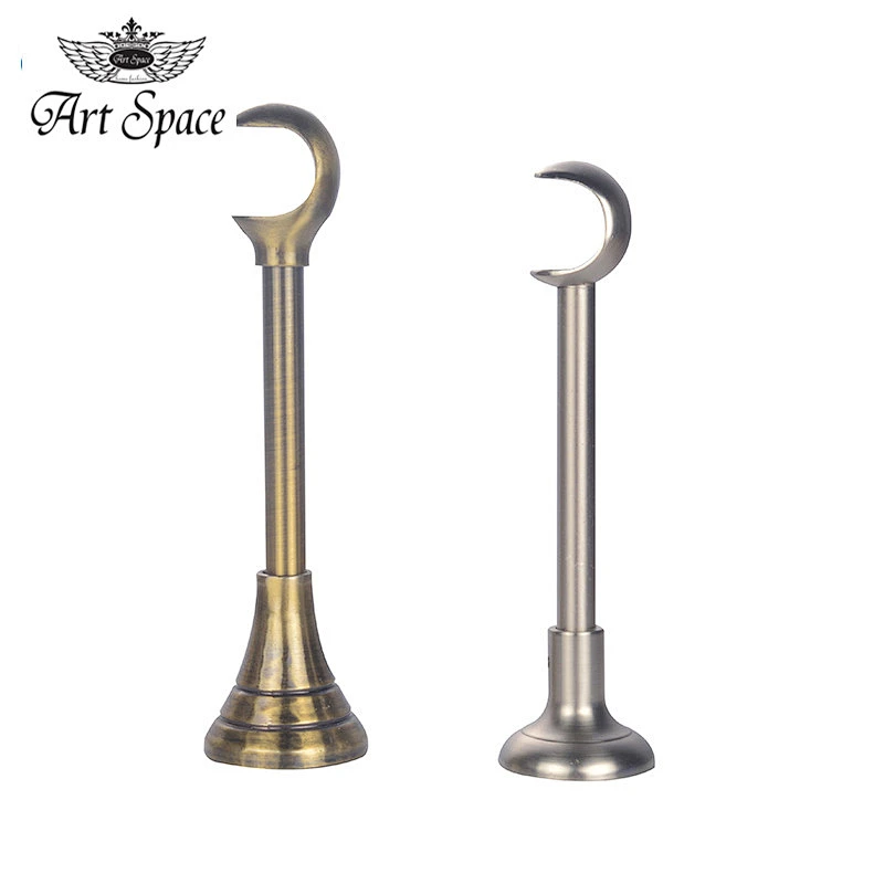 hot style wall mounting metal single double curtain pipe holder rod bracket