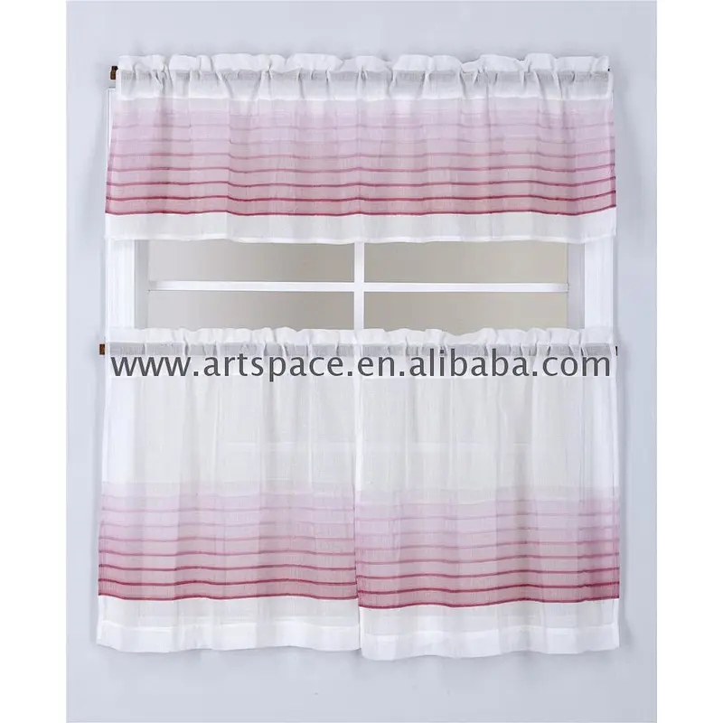 Factory outlet kitchen curtain cloth handmade curtains with price