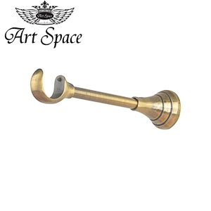 hot style wall mounting metal single double curtain pipe holder rod bracket