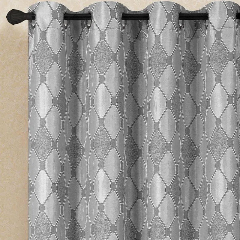 Stock Classic The geometric design Polyester Luxury Fancy Window Curtain