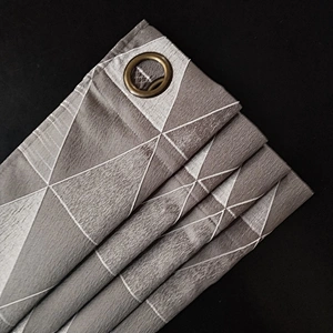 fashion style jacquard flock curtain 100% polyester window curtain with good service after sale