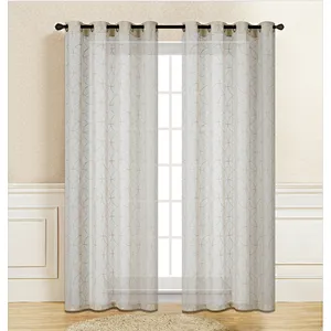 sheer Embroidery Curtains for Living Room macrame classic patten design