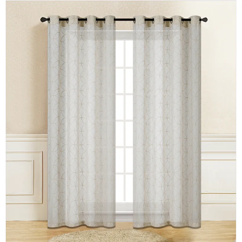 sheer Embroidery Curtains for Living Room macrame classic patten design