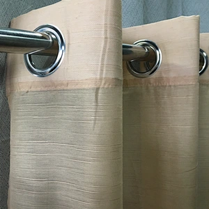 good price sheer stripe design  curtain polyester grommets window decorative sheer curtain