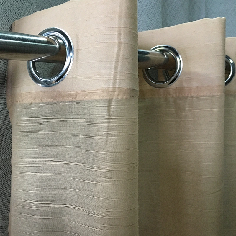 good price sheer stripe design  curtain polyester grommets window decorative sheer curtain