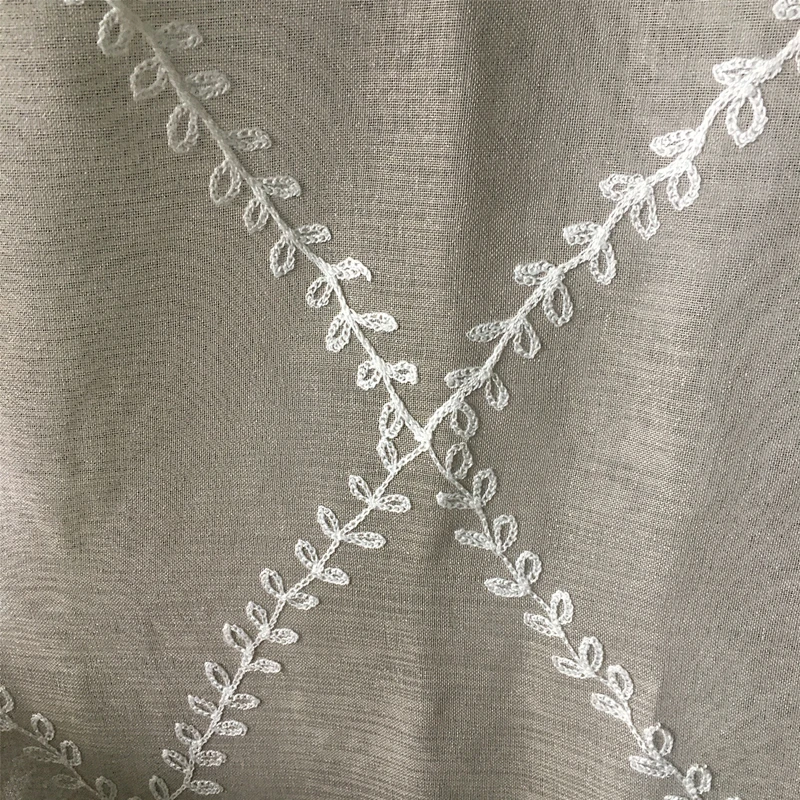 wholesale ready made embroidery macrame curtain  for the living room