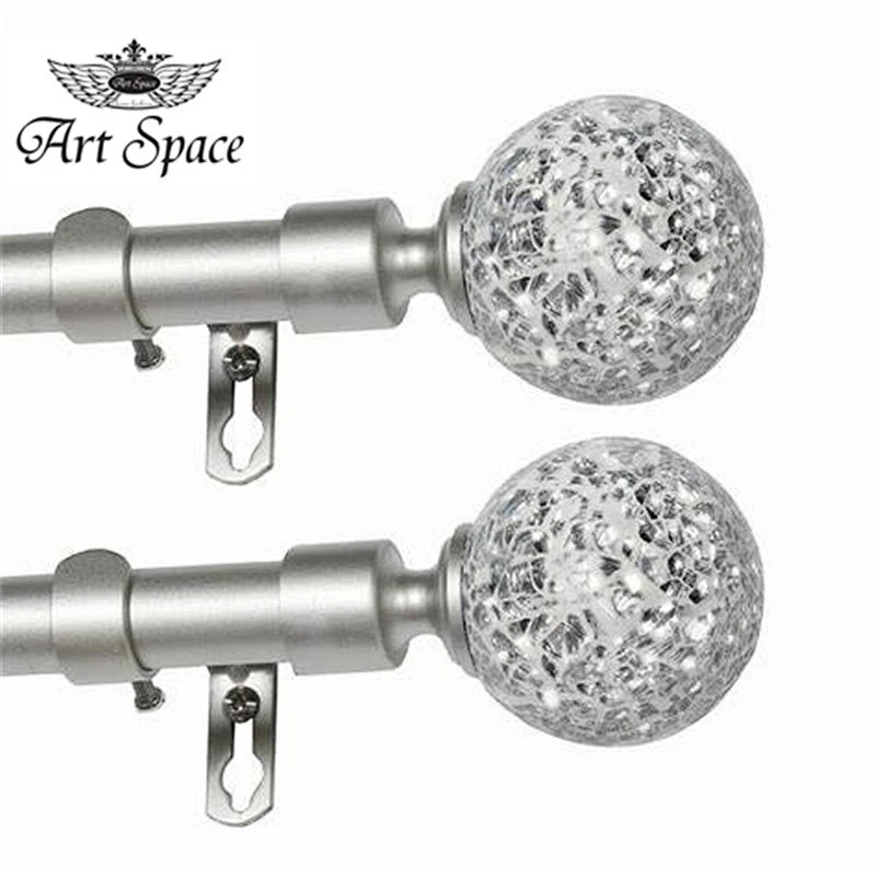 Home Finial Adjustable Modern Curtain Rod