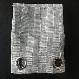 popular geometric design linen looked  sheer window curtain good selling