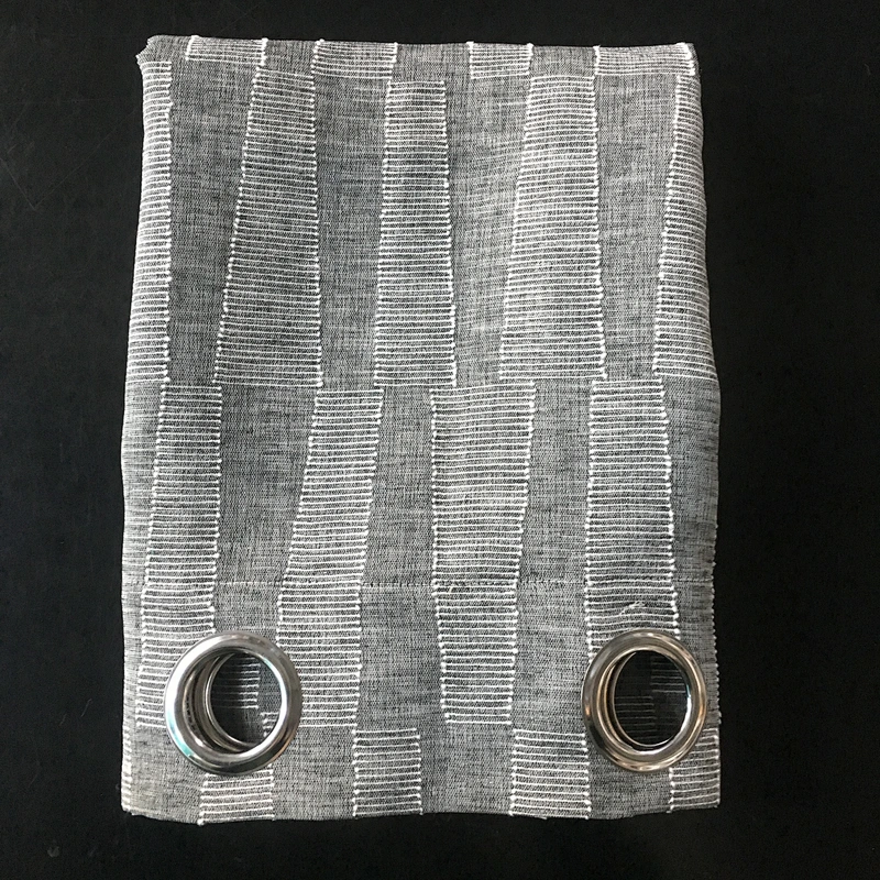popular geometric design linen looked  sheer window curtain good selling