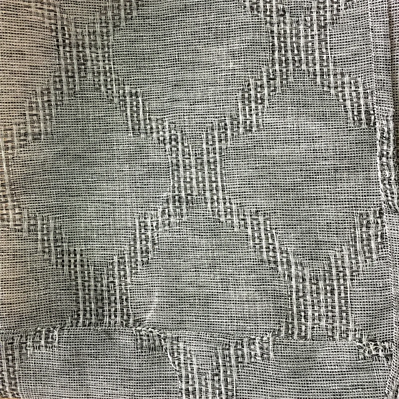 the geometric design linen looked 100%polyester hot selling sheer curtain