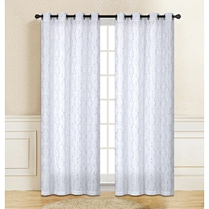 Wholesale cheap ready made burlap curtain sheer curtain for living room