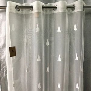 best selling tulle breathable  natural sheer white tree pattern  curtains for bed room