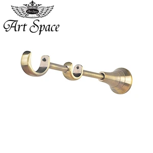 hot style wall mounting metal single double curtain pipe holder rod bracket