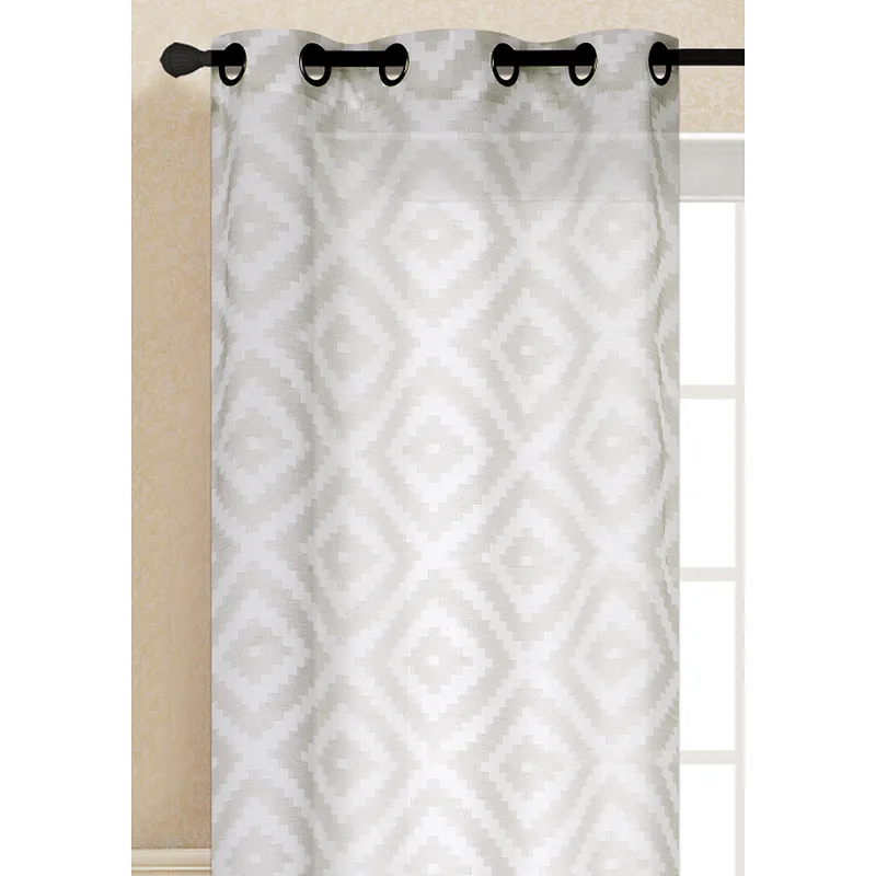 classic polyester textile lattice curtain sheer curtain for window decoration in lowest price
