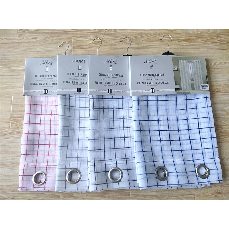 100% polyester modern style esd strip curtain stripe sheer curtain fabric made in china