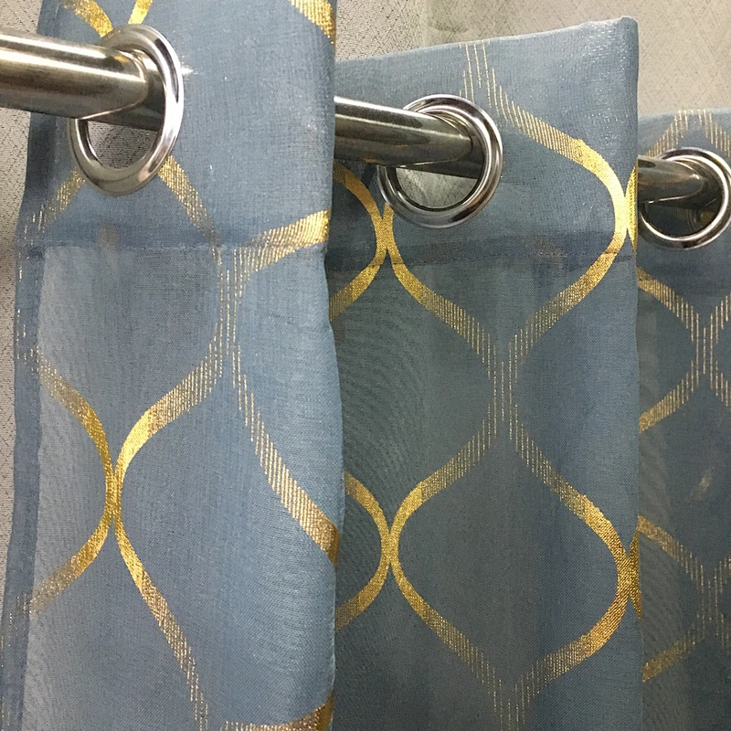 Reliable and cheap pastoral style sheer curtain for living room and bedroom