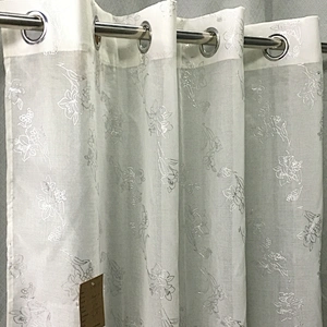 100% polyesrter home textile foil printing pattern sheer window curtains for living room