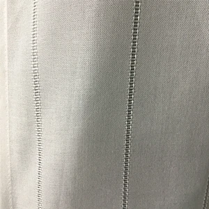 elegant style stripe linen looked polyester grommets window sheer  curtains