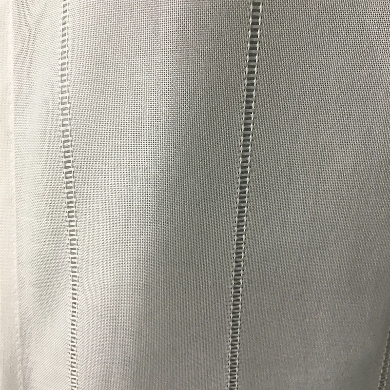 elegant style stripe linen looked polyester grommets window sheer  curtains