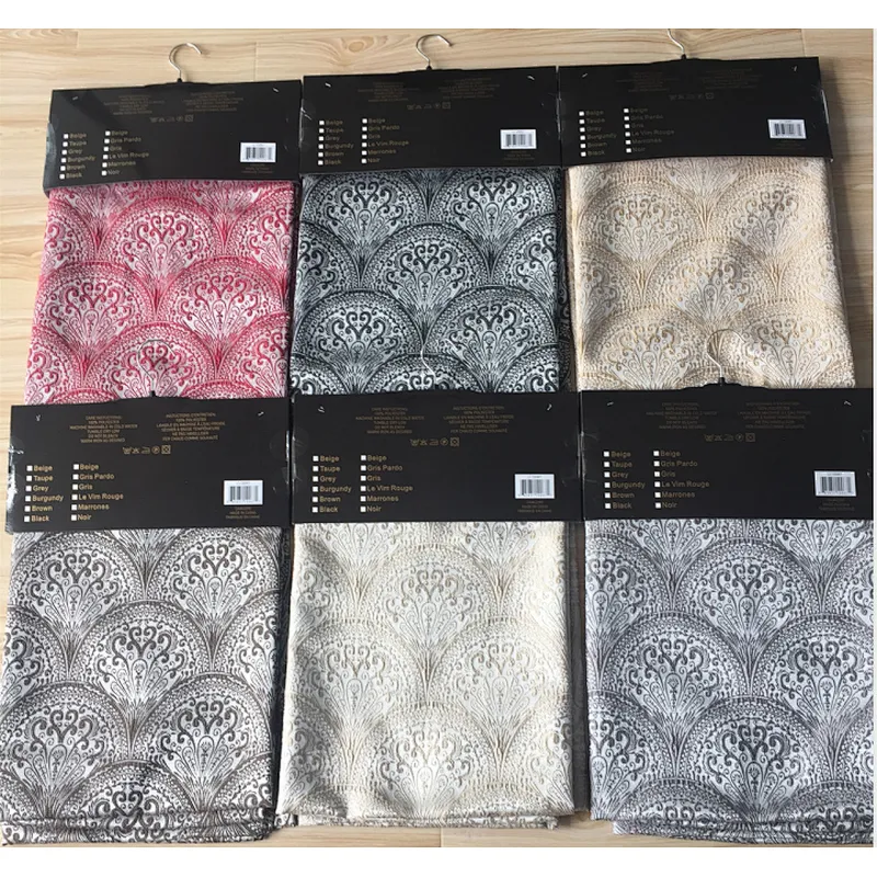 Cheap factory price ready made jacquard  curtains new design for sale