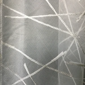 100% polyester embroidery curtain for living room curtains with good service