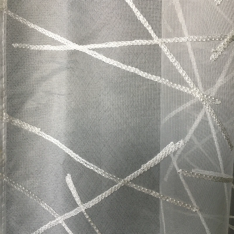 100% polyester embroidery curtain for living room curtains with good service