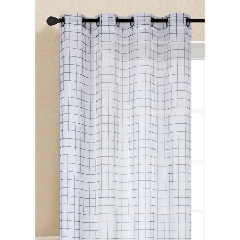 100% polyester modern style esd strip curtain stripe sheer curtain fabric made in china