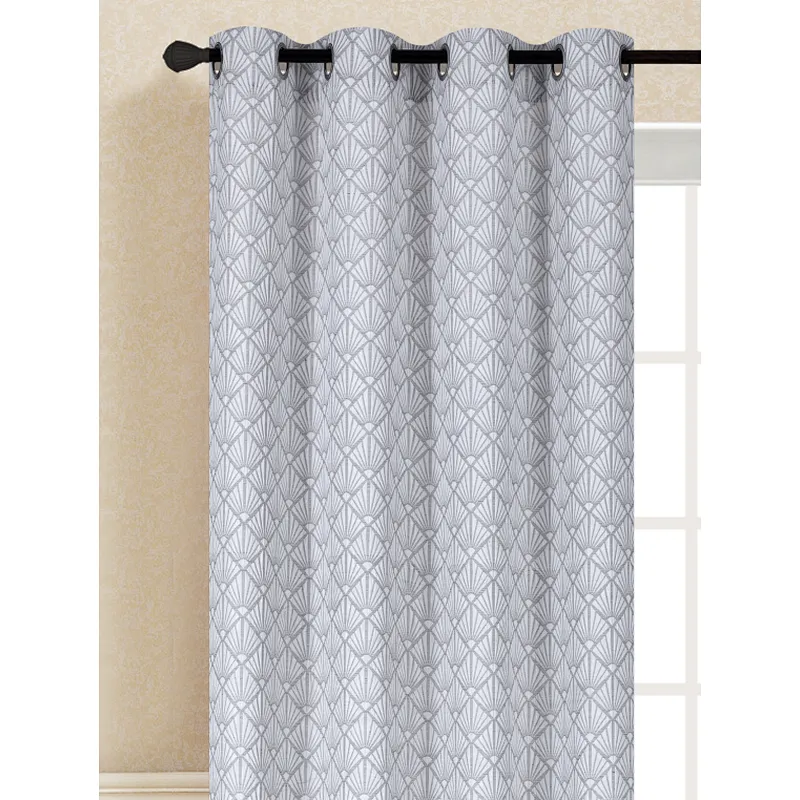 Customized 100% polyester luxury jacquard crinkle design living room window curtains for sale