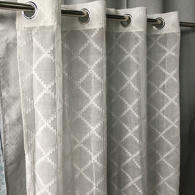 2020 geometric patterns dolly  window decorative sheer curtain