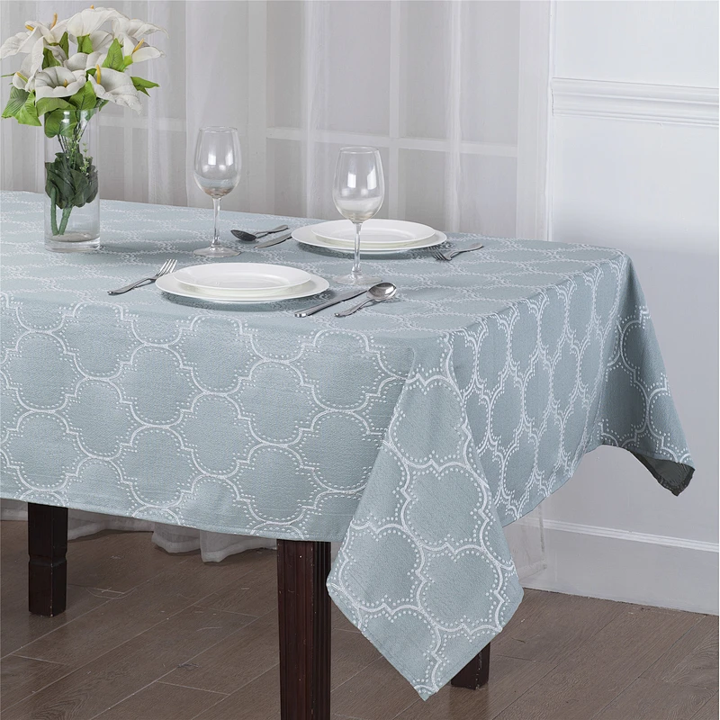 Custom table dining tablecloth polyester fabric rectangle table cloth with Modern Design