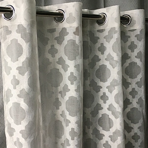 popular geometric design octagon window curtains  sheer curtain good selling