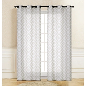 classic polyester textile lattice curtain sheer curtain for window decoration in lowest price