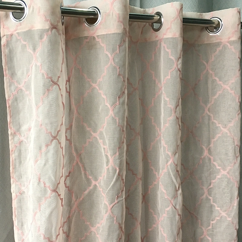 custom polyester floral embroidery wholesale  ready-made exotic curtains for living room