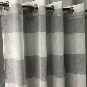 most popular stripe patterns decorative linen looked window curtain