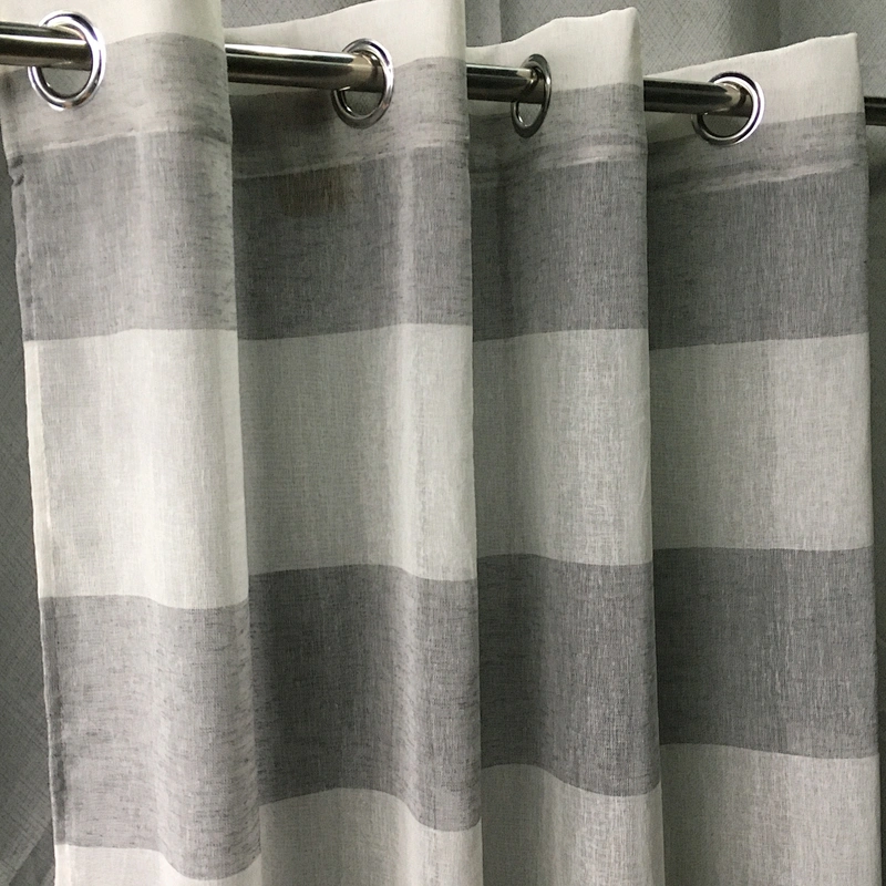 most popular stripe patterns decorative linen looked window curtain