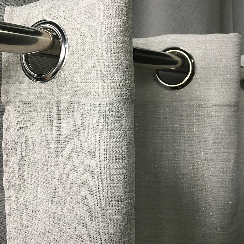 2020 western style decorative linen looked window sheer curtain with shinny