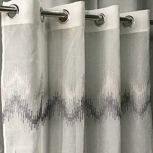 100% polyester ready made  sheer curtain for home and hotel