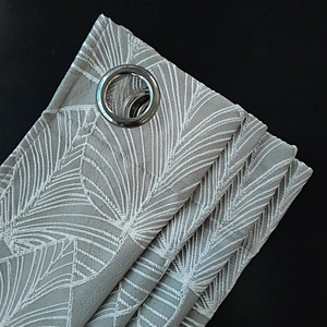 european market ripple fold curtain window decoration 100% polyester ready made grommet drapes