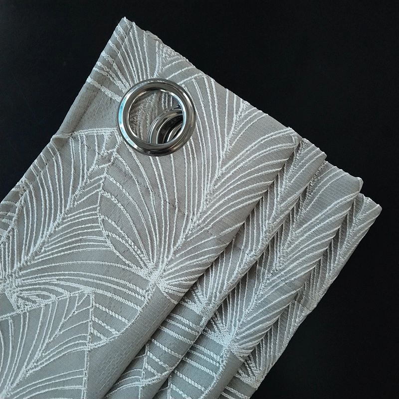 european market ripple fold curtain window decoration 100% polyester ready made grommet drapes