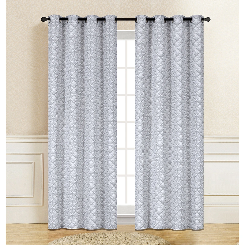 Customized 100% polyester luxury jacquard crinkle design living room window curtains for sale