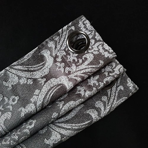 2020 polyester crinkle jacquard curtain fabric classic geometric design with low price