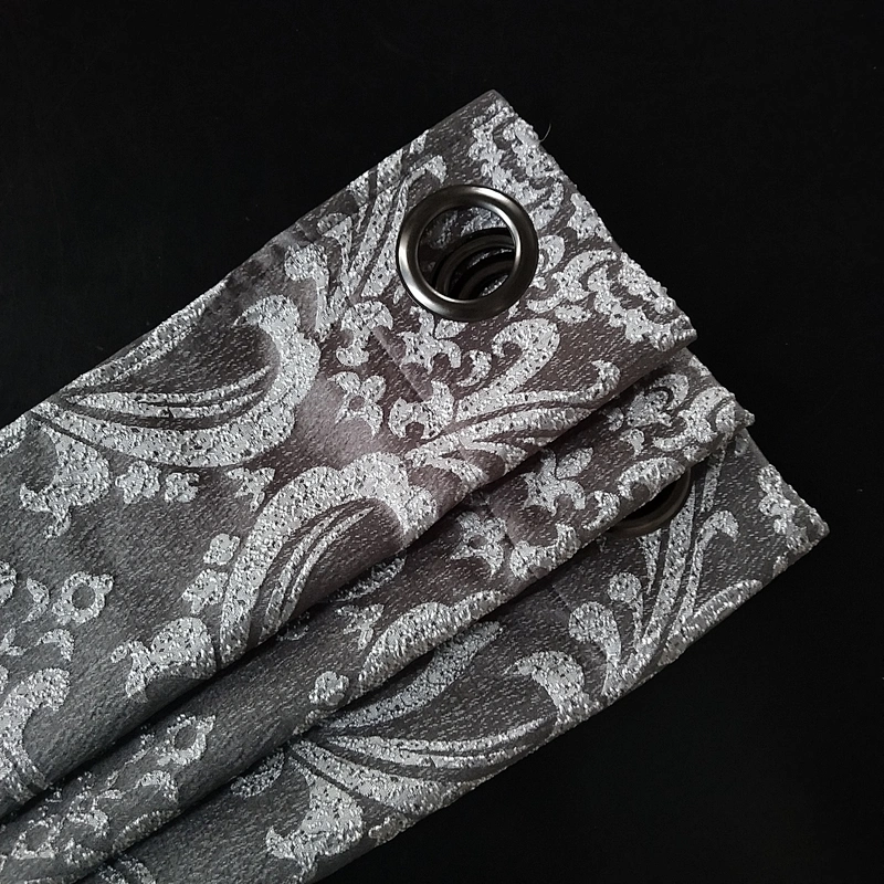 2020 polyester crinkle jacquard curtain fabric classic geometric design with low price