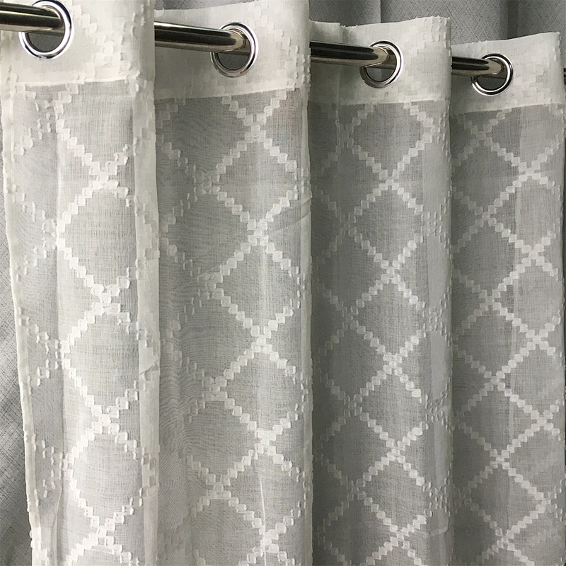 2020 geometric patterns dolly  window decorative sheer curtain