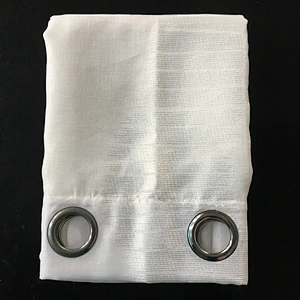 Customized home hotel polyester  white sheer fabric curtains smoke curtains with fancy design