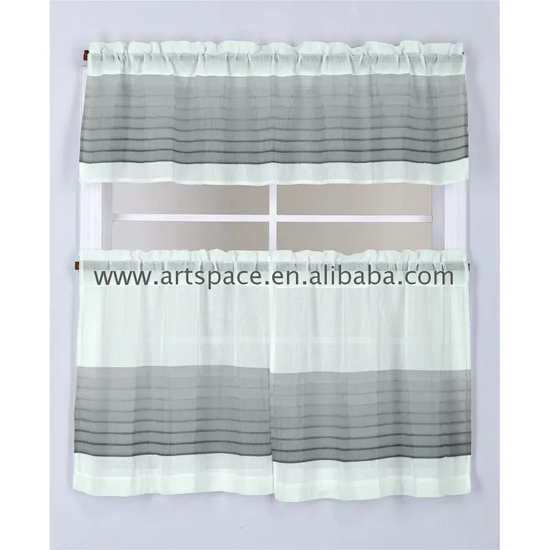Factory outlet kitchen curtain cloth handmade curtains with price