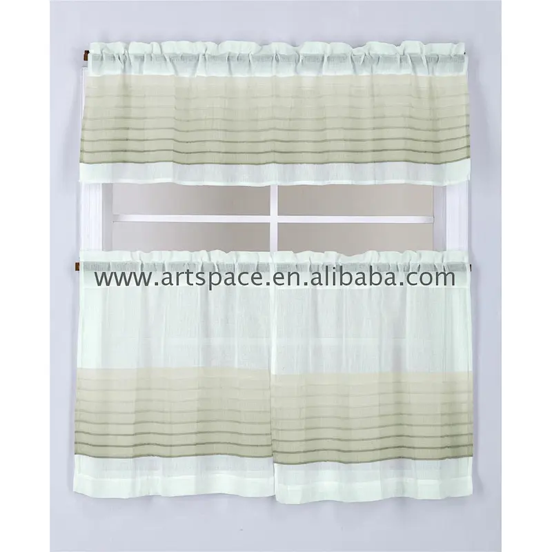 Factory outlet kitchen curtain cloth handmade curtains with price