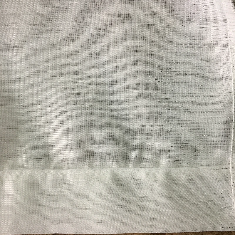 Customized home hotel polyester  white sheer fabric curtains smoke curtains with fancy design